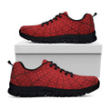 Red Spider Web Print Black Running Shoes