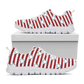 Red Striped USA Star Pattern Print White Running Shoes
