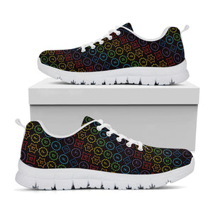 Reiki And The Seven Chakras Print White Running Shoes