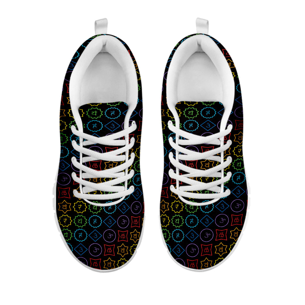 Reiki And The Seven Chakras Print White Running Shoes