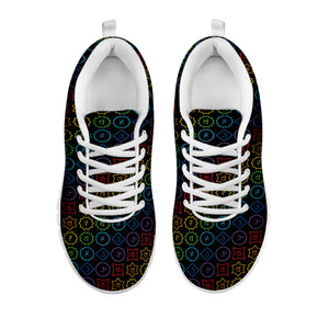 Reiki And The Seven Chakras Print White Running Shoes
