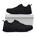 Rock And Roll Hand Symbol Pattern Print Black Running Shoes