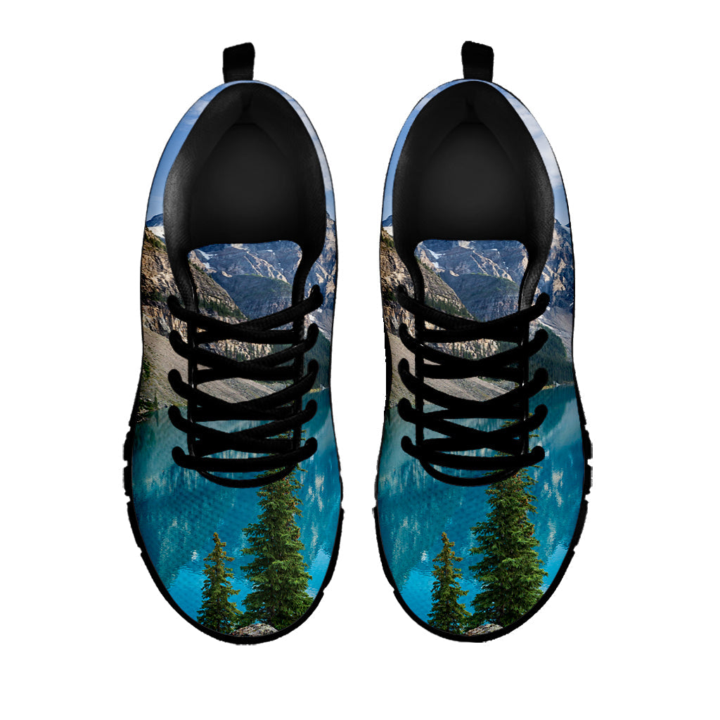 Rocky Mountain Print Black Running Shoes