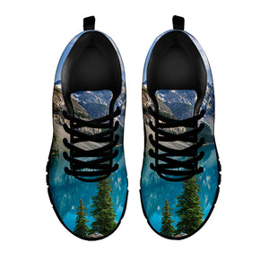 Rocky Mountain Print Black Running Shoes