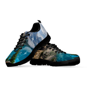 Rocky Mountain Print Black Running Shoes