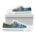 Rocky Mountain Print White Low Top Sneakers