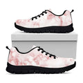 Rose Pink Marble Print Black Running Shoes