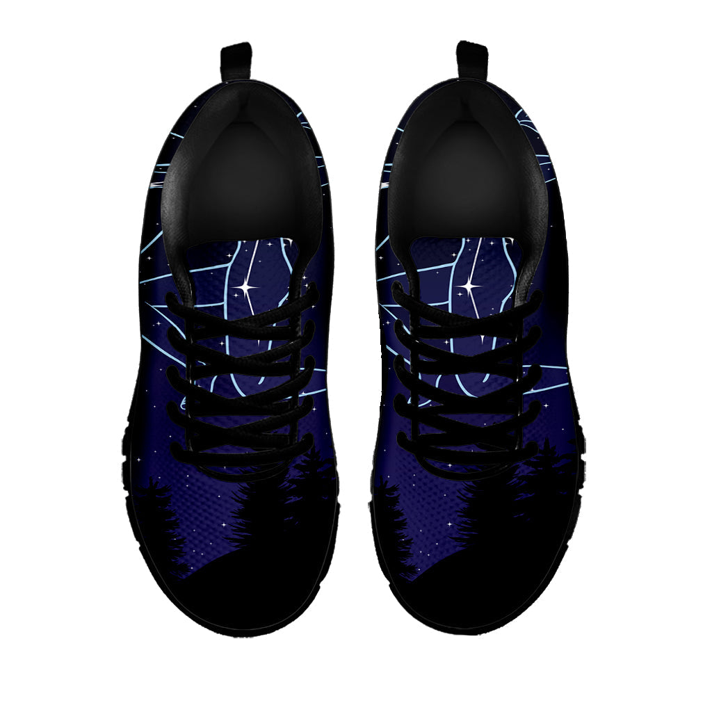 Sagittarius Constellation Print Black Running Shoes