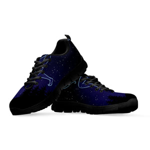 Sagittarius Constellation Print Black Running Shoes