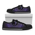 Sahasrara Chakra Symbol Print Black Low Top Sneakers