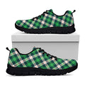 Saint Patrick's Day Irish Tartan Print Black Running Shoes