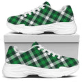 Saint Patrick's Day Plaid Pattern Print White Chunky Shoes