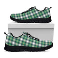 Saint Patrick's Day Tartan Pattern Print Black Running Shoes