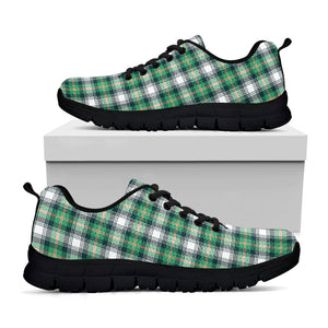 Saint Patrick's Day Tartan Pattern Print Black Running Shoes