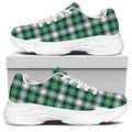 Saint Patrick's Day Tartan Pattern Print White Chunky Shoes
