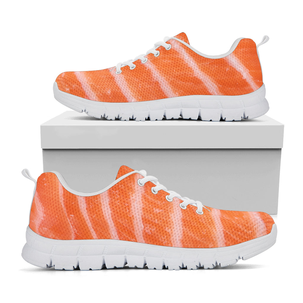 Salmon Fillet Print White Running Shoes