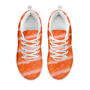 Salmon Fillet Print White Running Shoes