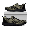 Samurai Warrior Mask Print Black Running Shoes