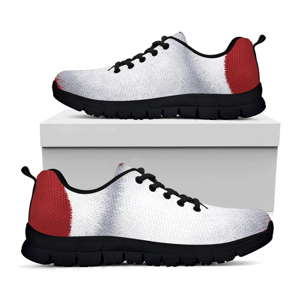 Santa Claus Beard Print Black Running Shoes