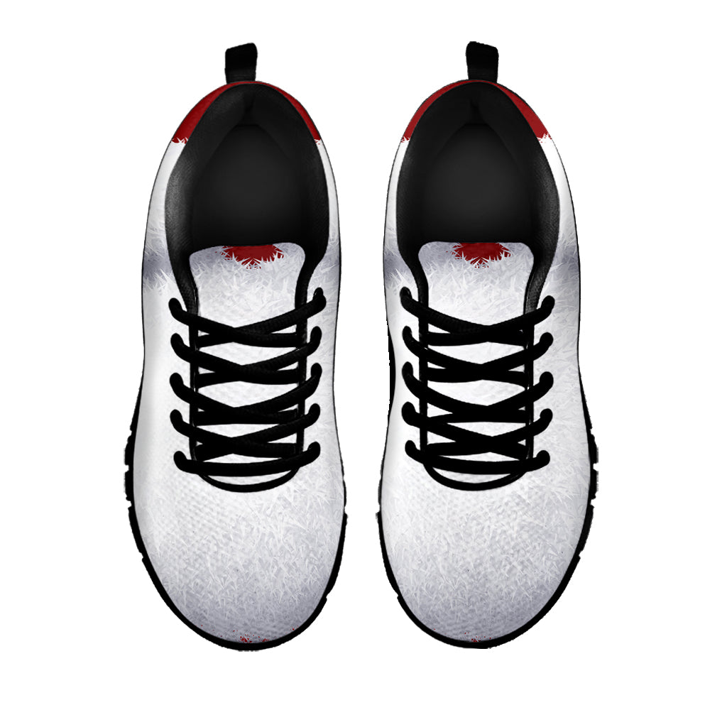 Santa Claus Beard Print Black Running Shoes