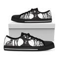 Scandinavian Yggdrasil Print Black Low Top Sneakers