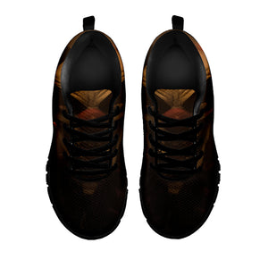 Scary Clown Print Black Running Shoes