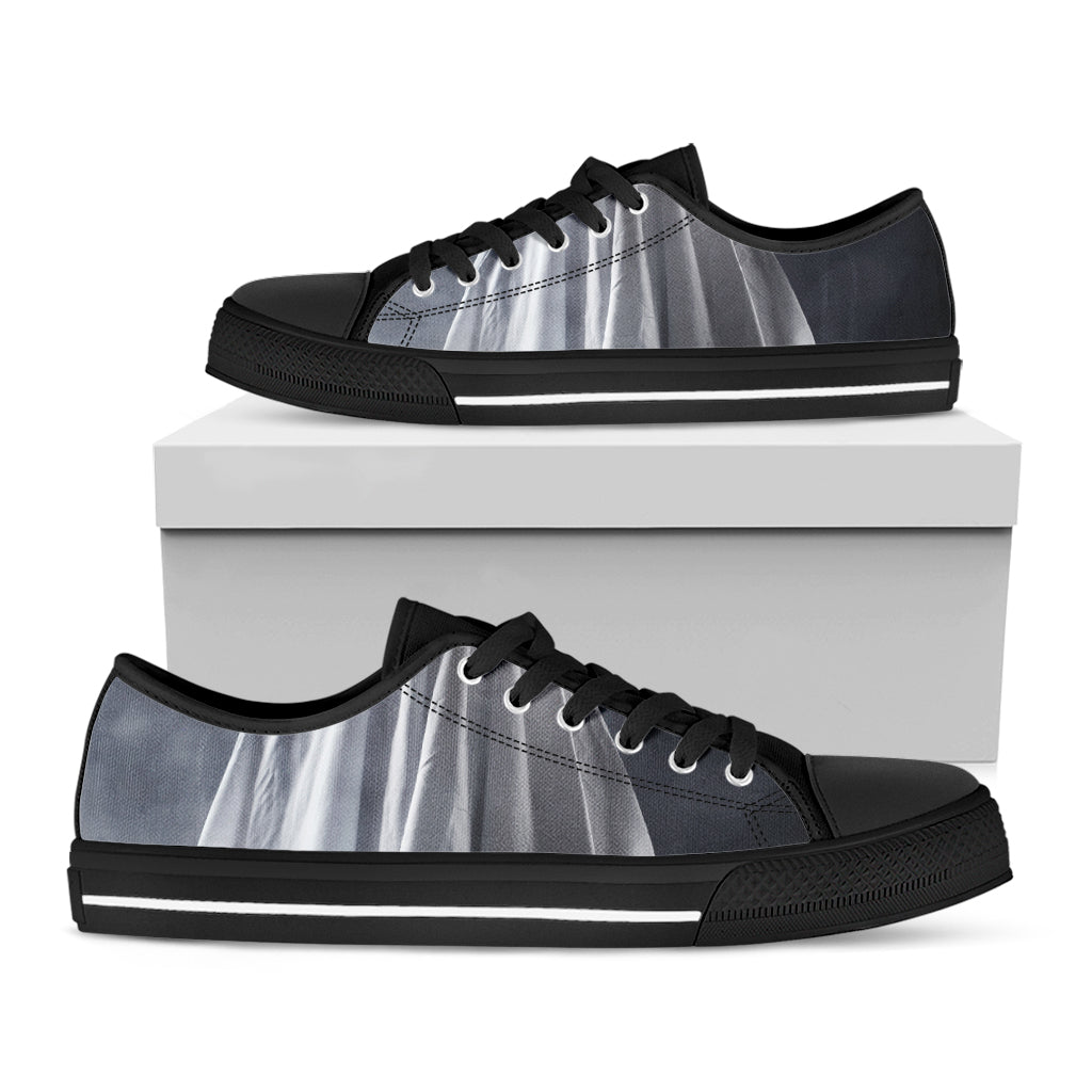 Scary Ghost 3D Print Black Low Top Sneakers