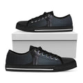 Scary Grey Alien 3D Print Black Low Top Sneakers
