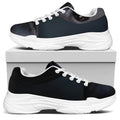 Scary Grey Alien 3D Print White Chunky Shoes