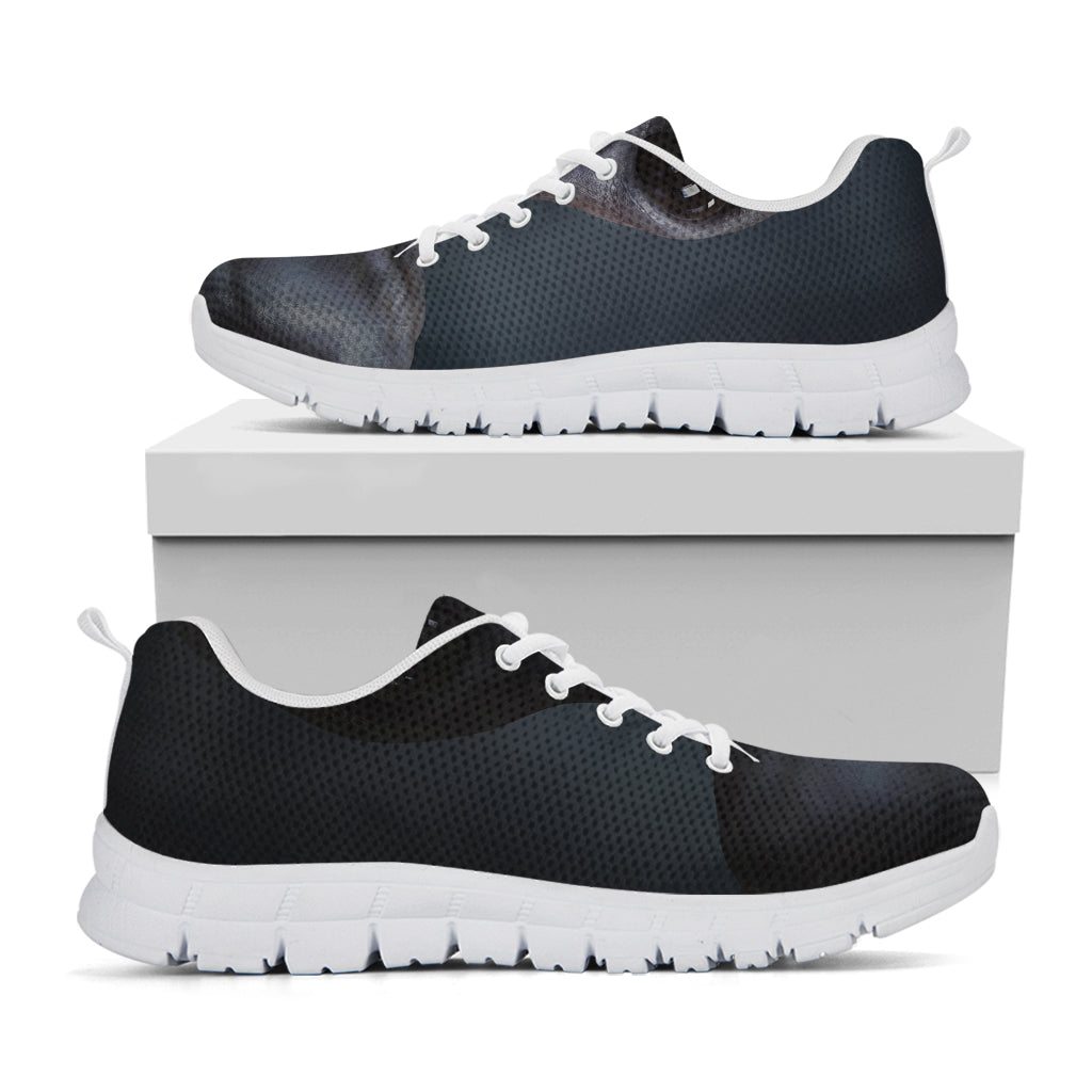 Scary Grey Alien 3D Print White Running Shoes