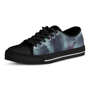 Screaming Horror Ghost 3D Print Black Low Top Sneakers