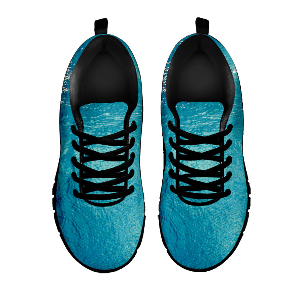 Sea Water Surface Print Black Running Shoes