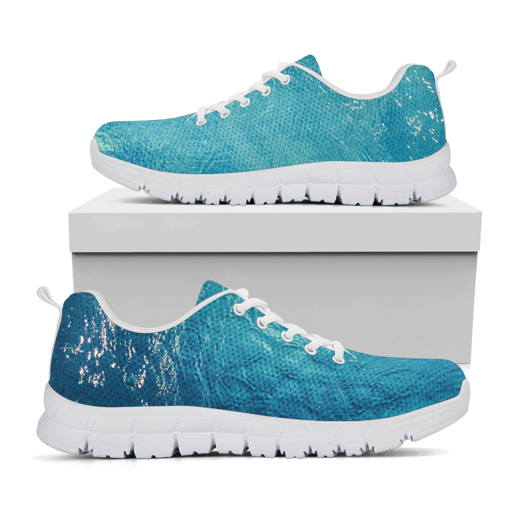 Sea Water Surface Print White Running Shoes