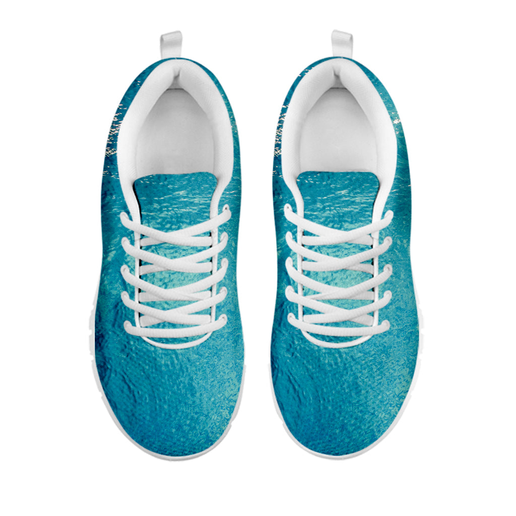 Sea Water Surface Print White Running Shoes