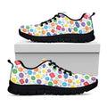 Seven Chakra Symbols Pattern Print Black Running Shoes