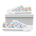 Seven Chakra Symbols Pattern Print White Low Top Sneakers