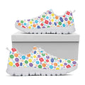 Seven Chakra Symbols Pattern Print White Running Shoes