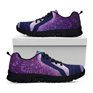 Seven Chakras Mandala Print Black Running Shoes