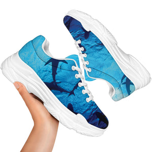 Shark Underwear Print White Chunky Shoes