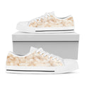 Sheepskin Print White Low Top Sneakers