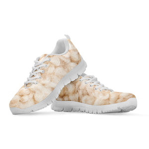 Sheepskin Print White Running Shoes