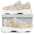 Sheepskin Print White Chunky Shoes