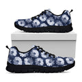 Shibori Motif Pattern Print Black Running Shoes
