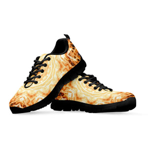 Shining Kaleidoscope Print Black Running Shoes