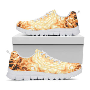 Shining Kaleidoscope Print White Running Shoes