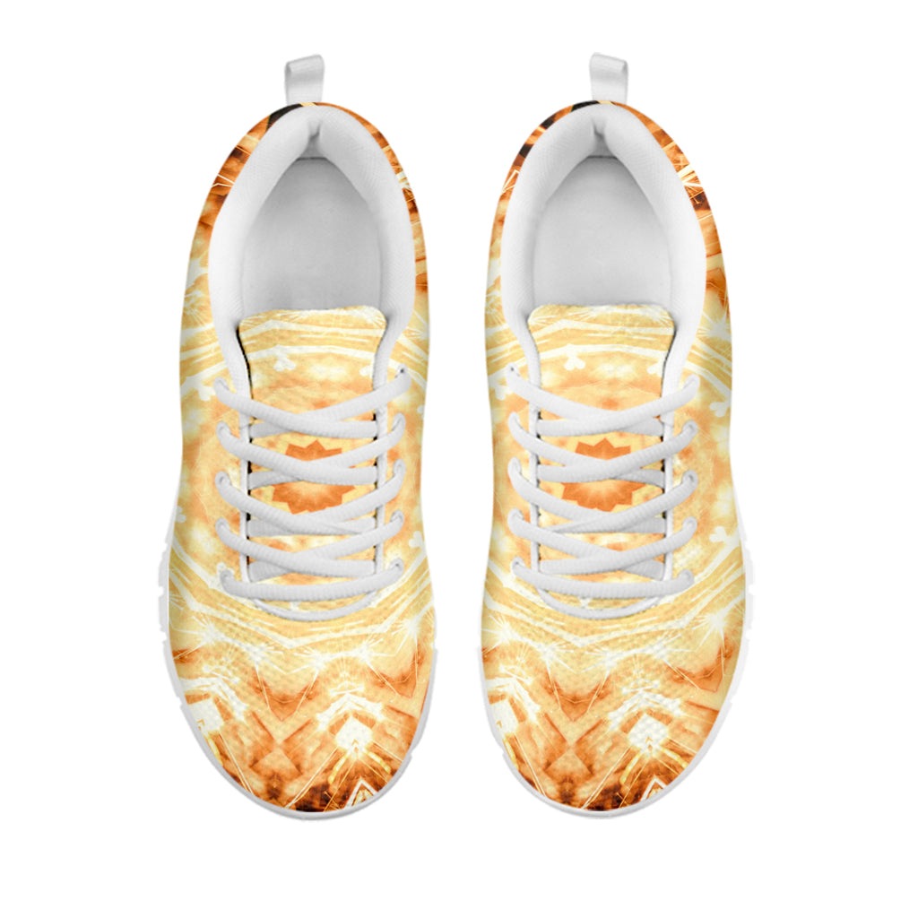 Shining Kaleidoscope Print White Running Shoes