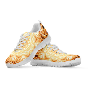 Shining Kaleidoscope Print White Running Shoes