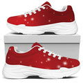 Shiny Sparkle Print White Chunky Shoes