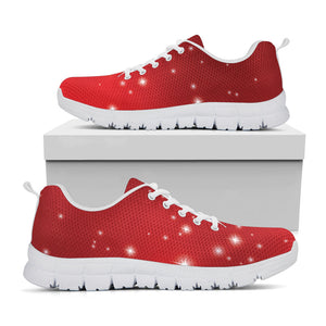 Shiny Sparkle Print White Running Shoes