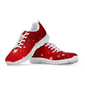 Shiny Sparkle Print White Running Shoes